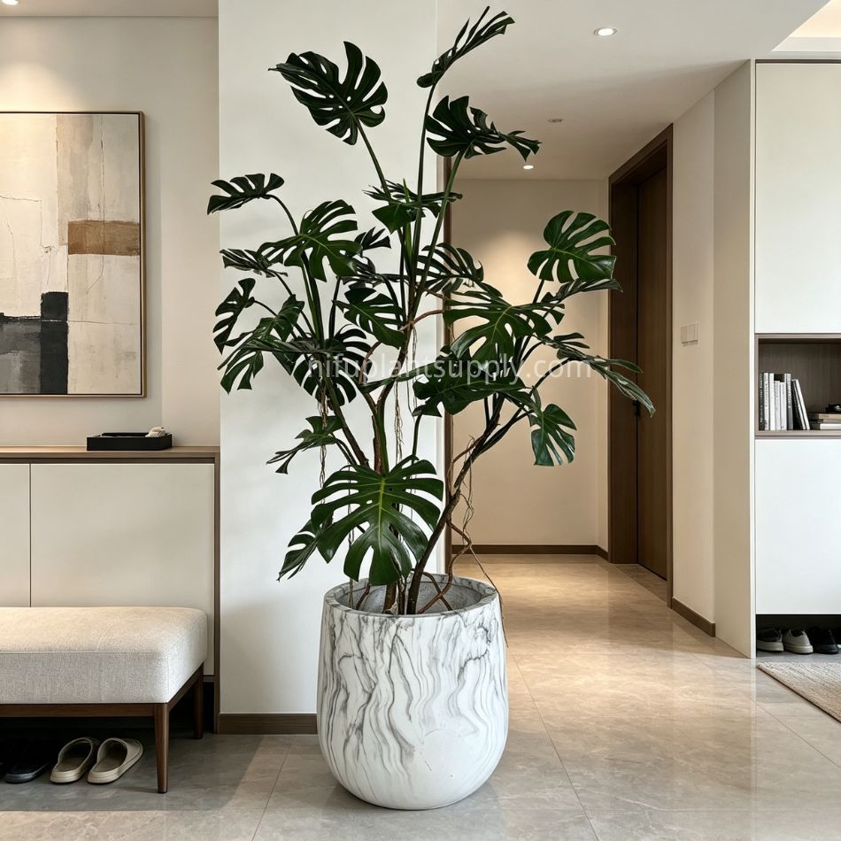 220CM Premium Quality Artificial Monstera Potted Plant For Interior Design,220CM Premium Quality Artificial Monstera Potted Plant For Interior Design