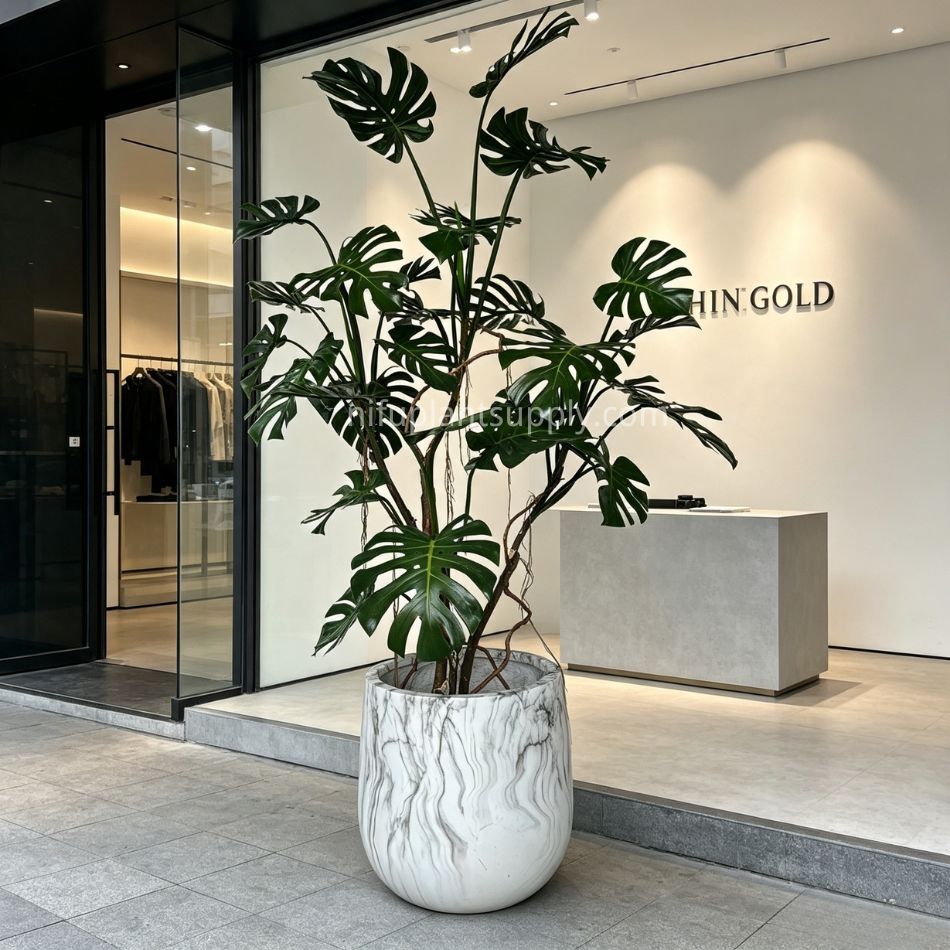 220CM Premium Quality Artificial Monstera Potted Plant For Interior Design,220CM Premium Quality Artificial Monstera Potted Plant For Interior Design