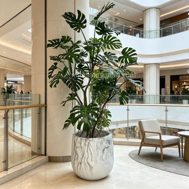 220CM Premium Quality Artificial Monstera Potted Plant For Interior Design,220CM Premium Quality Artificial Monstera Potted Plant For Interior Design