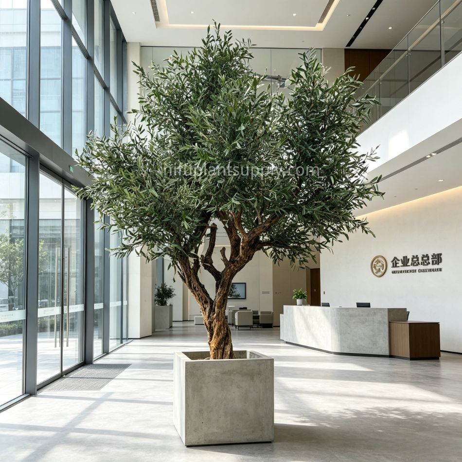 360CM Realistic Artificial Large Olive Landscape Tree for Home Decor,360CM Realistic Artificial Large Olive Landscape Tree for Home Decor