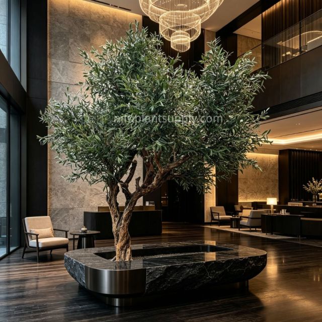 360CM Realistic Artificial Large Olive Landscape Tree for Home Decor,360CM Realistic Artificial Large Olive Landscape Tree for Home Decor