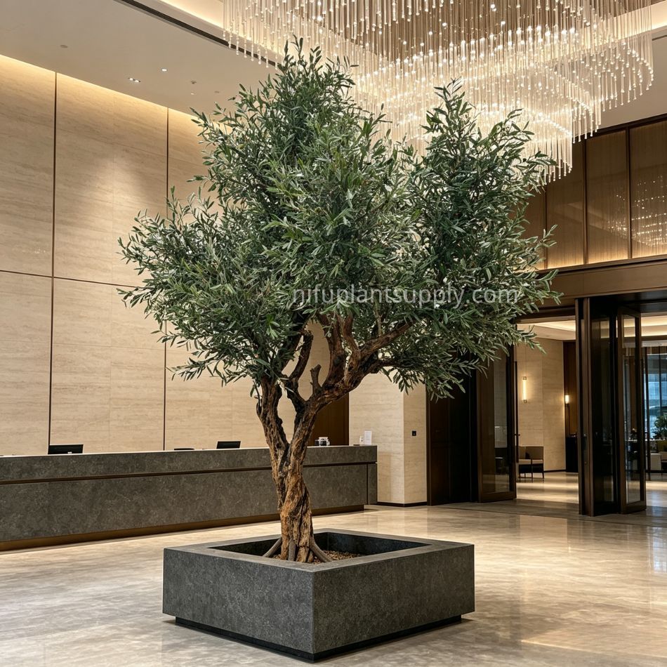 360CM Realistic Artificial Large Olive Landscape Tree for Home Decor,360CM Realistic Artificial Large Olive Landscape Tree for Home Decor