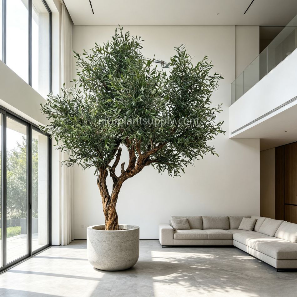 360CM Realistic Artificial Large Olive Landscape Tree for Home Decor,360CM Realistic Artificial Large Olive Landscape Tree for Home Decor