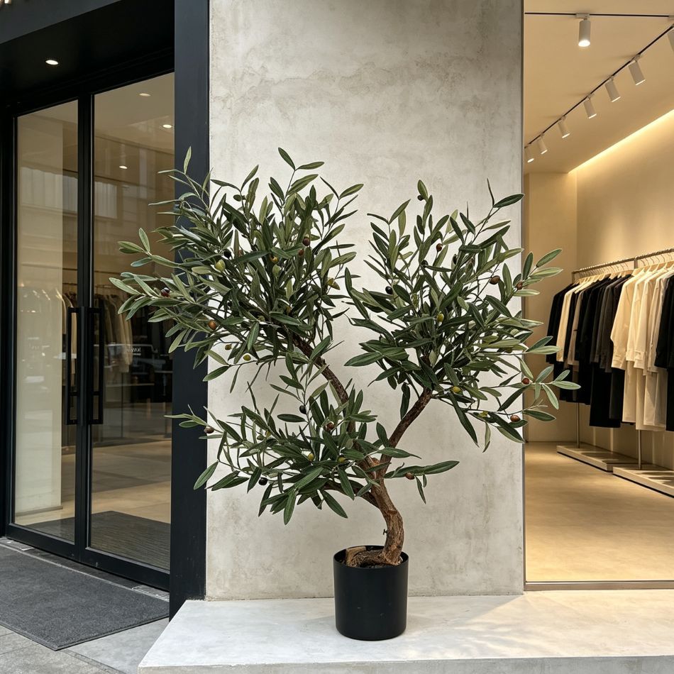 90CM Premium Quality Potted Artificial Olive Tree Natural Wood Trunk for Home Decor,90CM Premium Quality Potted Artificial Olive Tree Natural Wood Trunk for Home Decor