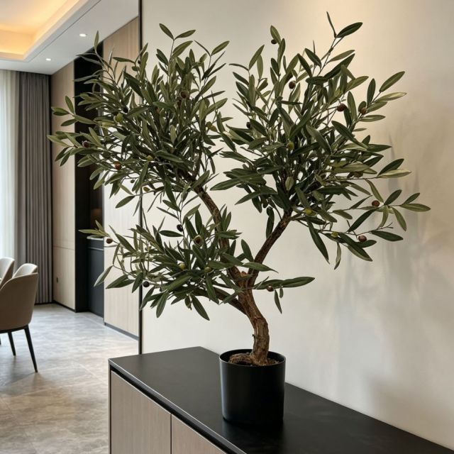 90CM Premium Quality Potted Artificial Olive Tree Natural Wood Trunk for Home Decor,90CM Premium Quality Potted Artificial Olive Tree Natural Wood Trunk for Home Decor