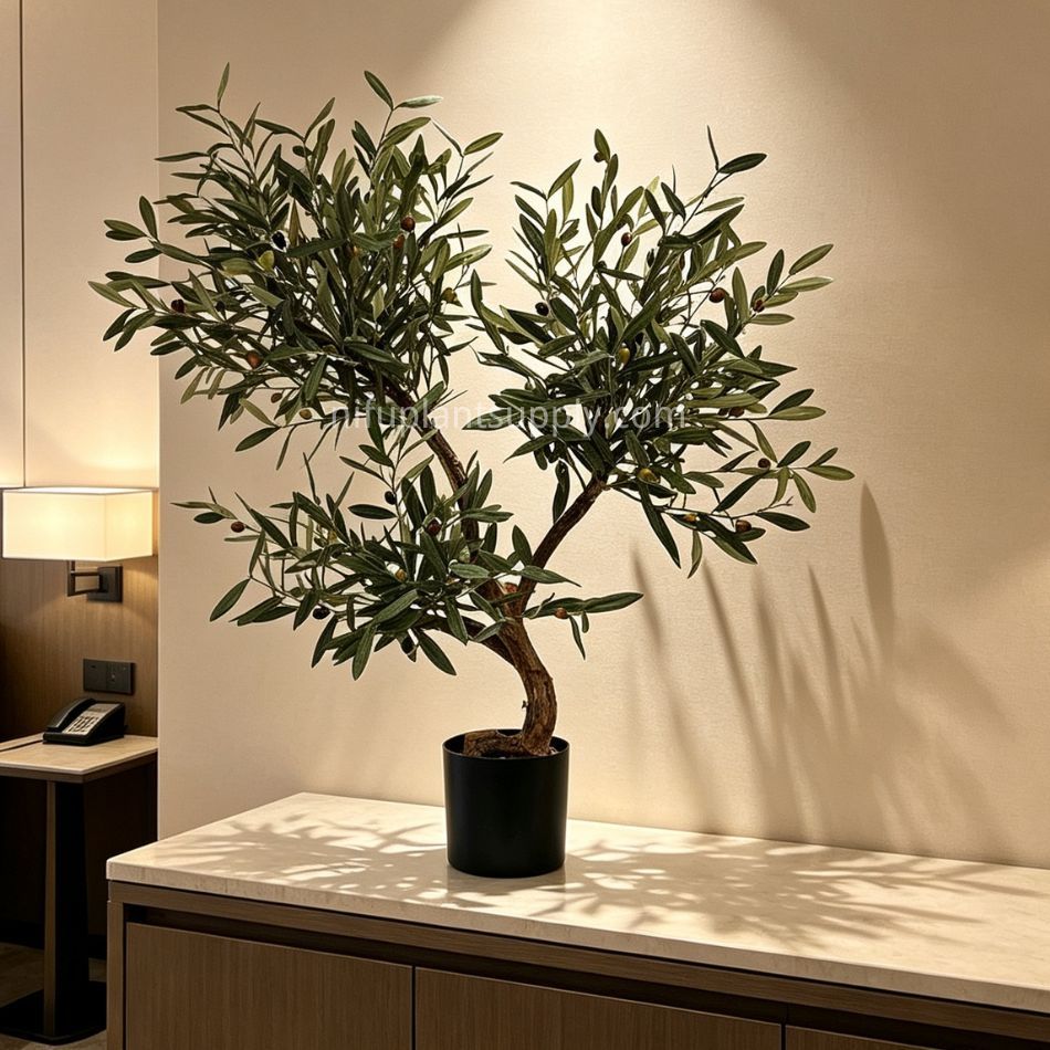 90CM Premium Quality Potted Artificial Olive Tree Natural Wood Trunk for Home Decor,90CM Premium Quality Potted Artificial Olive Tree Natural Wood Trunk for Home Decor