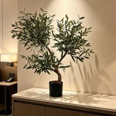 90CM Premium Quality Potted Artificial Olive Tree Natural Wood Trunk for Home Decor,90CM Premium Quality Potted Artificial Olive Tree Natural Wood Trunk for Home Decor