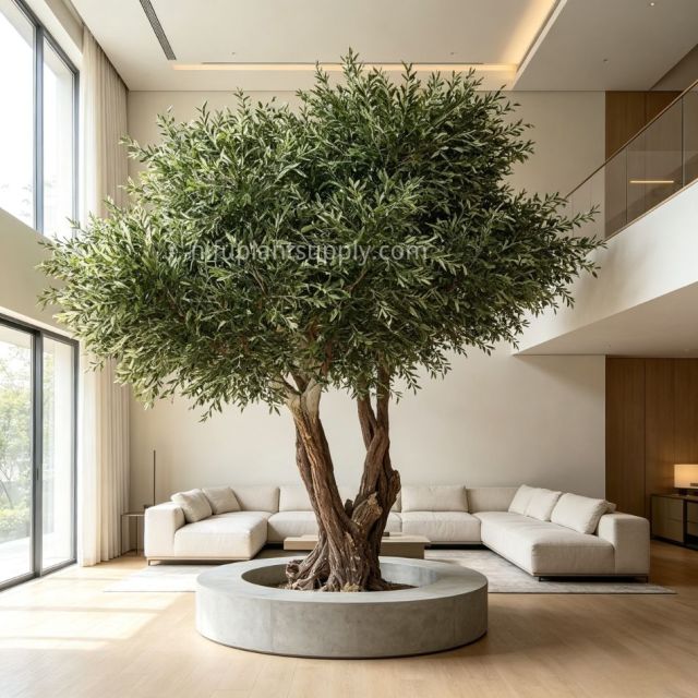 400CM Premium Quality Large Artificial Olive Tree Realistic Bark Trunk for Interior Decor,400CM Premium Quality Large Artificial Olive Tree Realistic Bark Trunk for Interior Decor