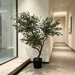 100CM Natural Potted Artificial Olive Tree Realistic Foliage for Home Decor,100CM Natural Potted Artificial Olive Tree Realistic Foliage for Home Decor