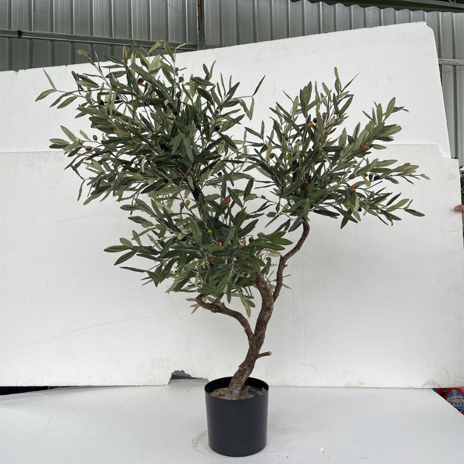 100CM Natural Potted Artificial Olive Tree Realistic Foliage for Home Decor,100CM Natural Potted Artificial Olive Tree Realistic Foliage for Home Decor