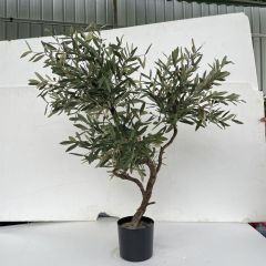 100CM Natural Potted Artificial Olive Tree Realistic Foliage for Home Decor,100CM Natural Potted Artificial Olive Tree Realistic Foliage for Home Decor