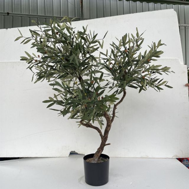 100CM Natural Potted Artificial Olive Tree Realistic Foliage for Home Decor,100CM Natural Potted Artificial Olive Tree Realistic Foliage for Home Decor