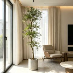220CM High Simulated Artificial Nandina Tree with Wooden Base for Interior Design,220CM High Simulated Artificial Nandina Tree with Wooden Base for Interior Design