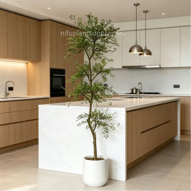 220CM High Simulated Artificial Nandina Tree with Wooden Base for Interior Design,220CM High Simulated Artificial Nandina Tree with Wooden Base for Interior Design