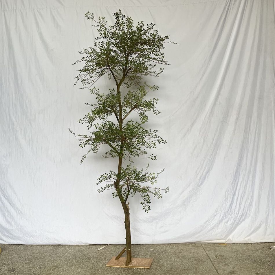 220CM High Simulated Artificial Nandina Tree with Wooden Base for Interior Design,220CM High Simulated Artificial Nandina Tree with Wooden Base for Interior Design