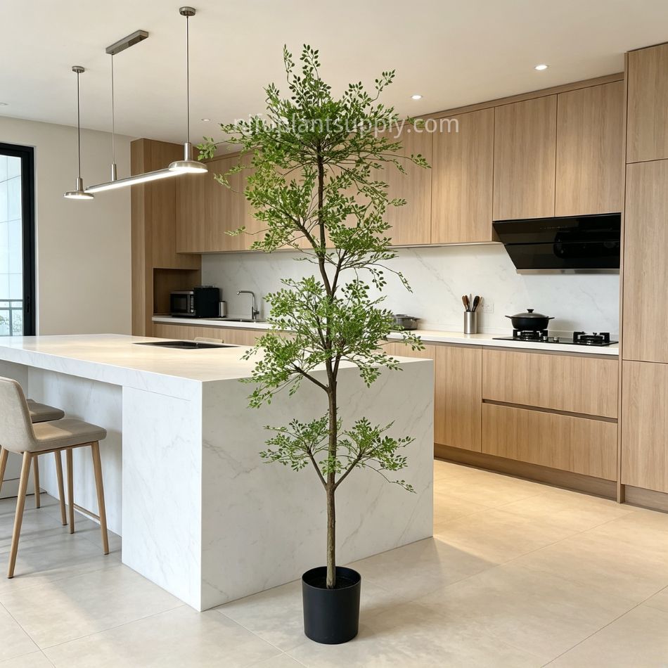 180CM Highly Realistic Artificial Nandina Potted Tree for Interior Design,180CM Highly Realistic Artificial Nandina Potted Tree for Interior Design