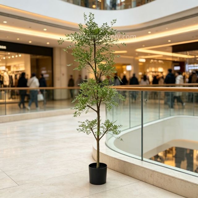 180CM Highly Realistic Artificial Nandina Potted Tree for Interior Design,180CM Highly Realistic Artificial Nandina Potted Tree for Interior Design