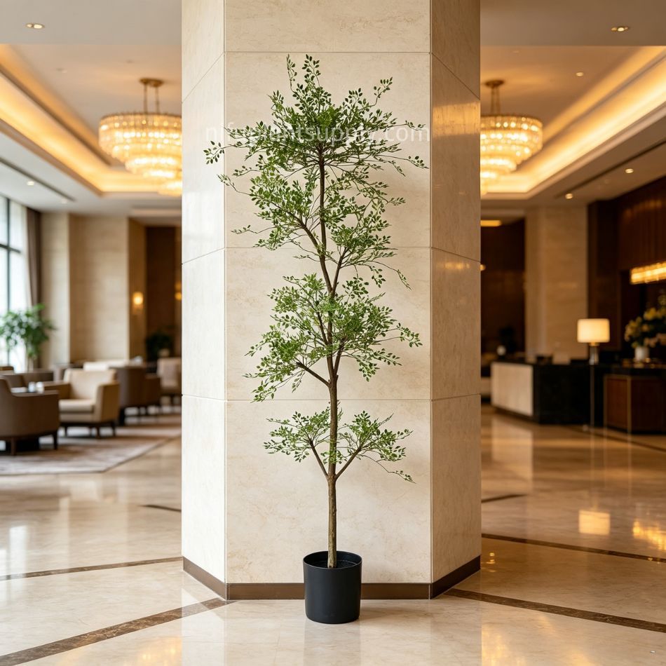 180CM Highly Realistic Artificial Nandina Potted Tree for Interior Design,180CM Highly Realistic Artificial Nandina Potted Tree for Interior Design