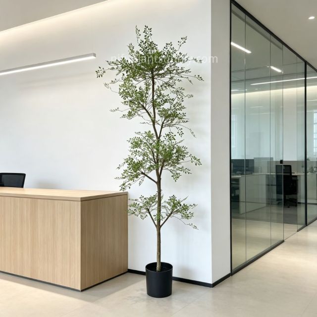 180CM Highly Realistic Artificial Nandina Potted Tree for Interior Design,180CM Highly Realistic Artificial Nandina Potted Tree for Interior Design