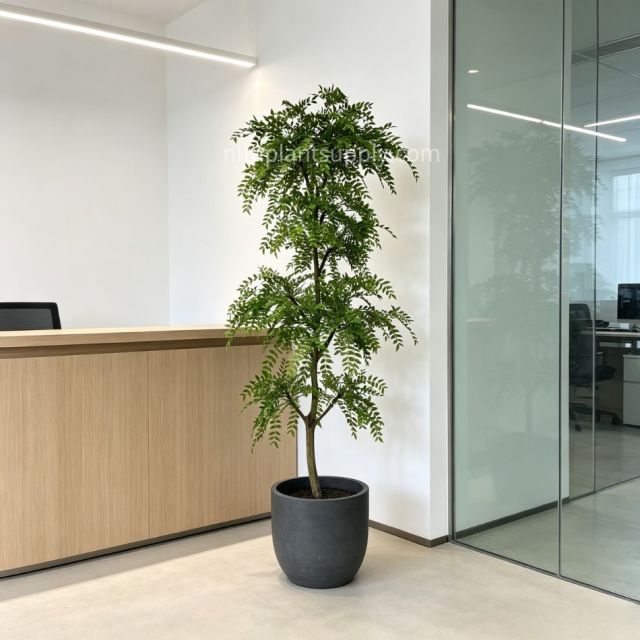 180CM Highly Realistic Artificial Nandina Potted Tree for Home Decor,180CM Highly Realistic Artificial Nandina Potted Tree for Home Decor