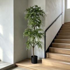 180CM Highly Realistic Artificial Nandina Potted Tree for Home Decor,180CM Highly Realistic Artificial Nandina Potted Tree for Home Decor