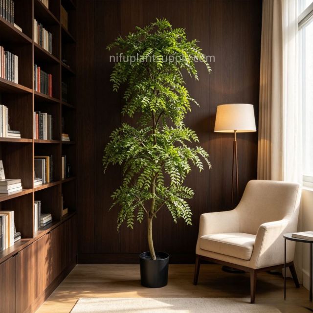 180CM Highly Realistic Artificial Nandina Potted Tree for Home Decor,180CM Highly Realistic Artificial Nandina Potted Tree for Home Decor