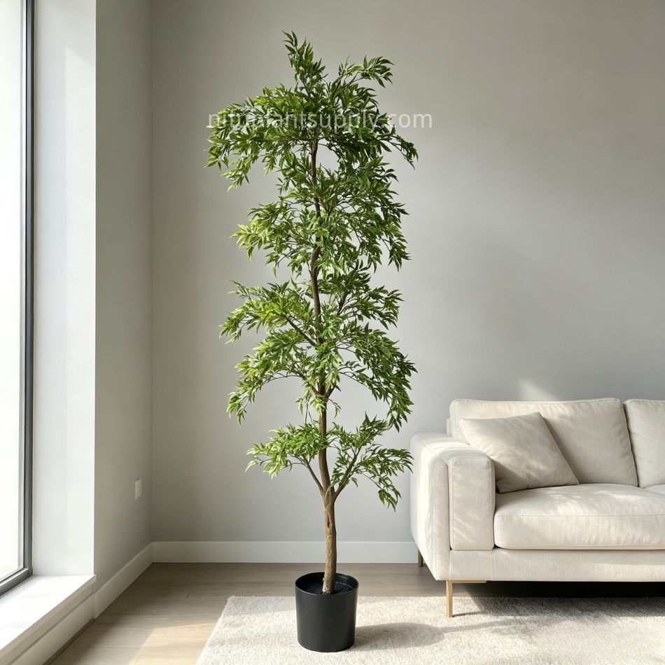 180CM Highly Realistic Artificial Green Maple Potted Tree for Interior Decor,180CM Highly Realistic Artificial Green Maple Potted Tree for Interior Decor