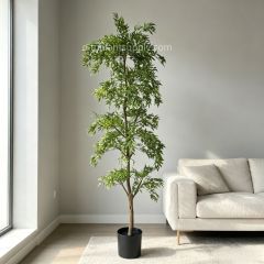 180CM Highly Realistic Artificial Green Maple Potted Tree for Interior Decor,180CM Highly Realistic Artificial Green Maple Potted Tree for Interior Decor