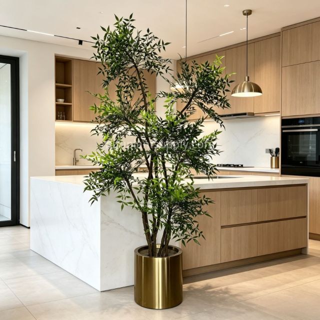 230CM Highly Realistic Artificial Nandina Potted Tree for Home Decor,230CM Highly Realistic Artificial Nandina Potted Tree for Home Decor