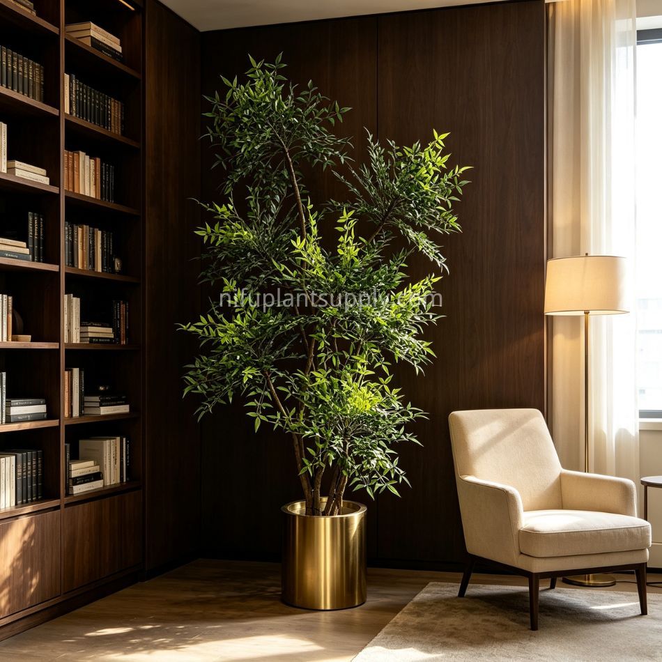 230CM Highly Realistic Artificial Nandina Potted Tree for Home Decor,230CM Highly Realistic Artificial Nandina Potted Tree for Home Decor