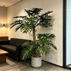 225CM Highly Realistic Large Artificial Philodendron Potted Tree for Indoor Decor,225CM Highly Realistic Large Artificial Philodendron Potted Tree for Indoor Decor
