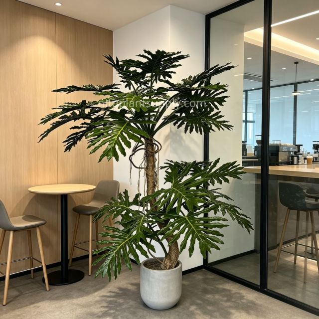 225CM Highly Realistic Large Artificial Philodendron Potted Tree for Indoor Decor,225CM Highly Realistic Large Artificial Philodendron Potted Tree for Indoor Decor