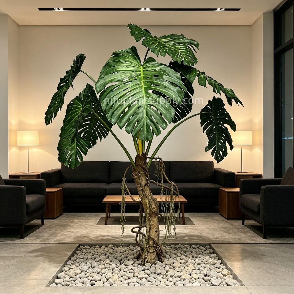 255CM Premium Quality Artificial Monstera Tree with Aerial Roots for Indoor Decor,255CM Premium Quality Artificial Monstera Tree with Aerial Roots for Indoor Decor