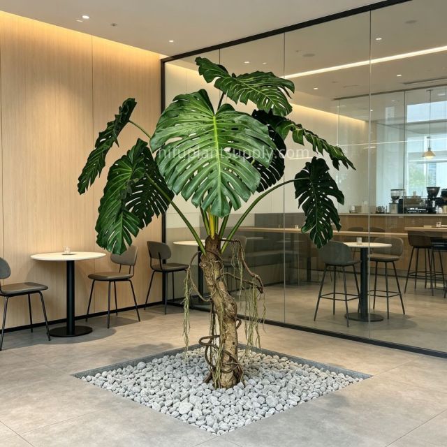 255CM Premium Quality Artificial Monstera Tree with Aerial Roots for Indoor Decor,255CM Premium Quality Artificial Monstera Tree with Aerial Roots for Indoor Decor