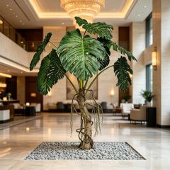 255CM Premium Quality Artificial Monstera Tree with Aerial Roots for Indoor Decor,255CM Premium Quality Artificial Monstera Tree with Aerial Roots for Indoor Decor