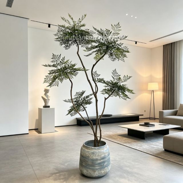 220CM Premium Quality Large Artificial Nandina Potted Tree for Home Decor,220CM Premium Quality Large Artificial Nandina Potted Tree for Home Decor
