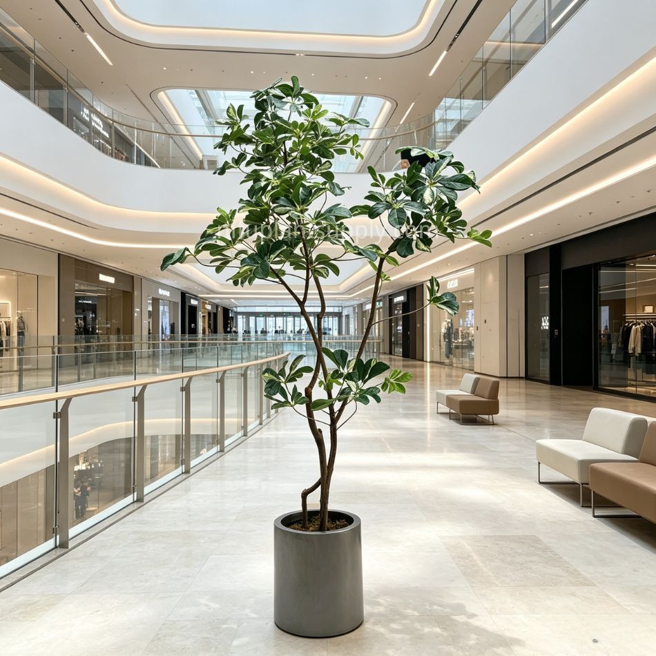 210CM High Similarity Large Artificial Schefflera Potted Tree for Interior Design,210CM High Similarity Large Artificial Schefflera Potted Tree for Interior Design