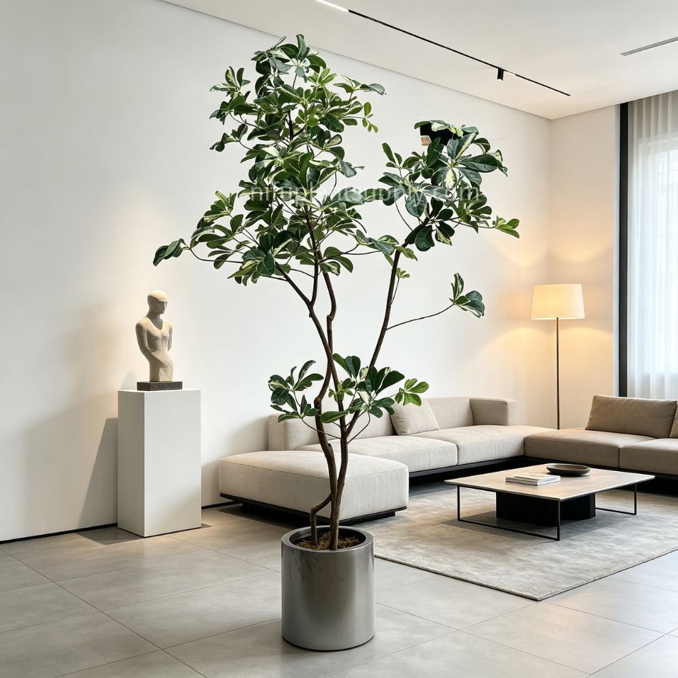 210CM High Similarity Large Artificial Schefflera Potted Tree for Interior Design,210CM High Similarity Large Artificial Schefflera Potted Tree for Interior Design
