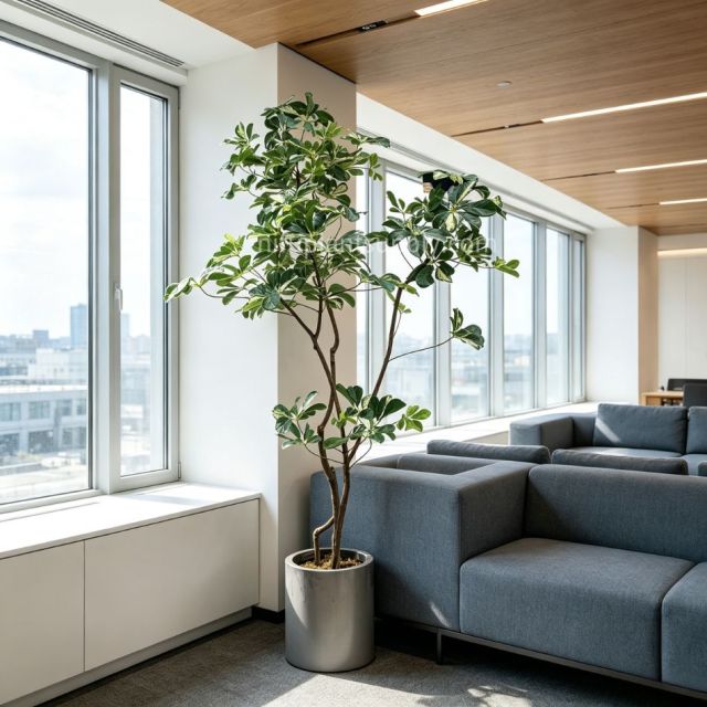 210CM High Similarity Large Artificial Schefflera Potted Tree for Interior Design,210CM High Similarity Large Artificial Schefflera Potted Tree for Interior Design