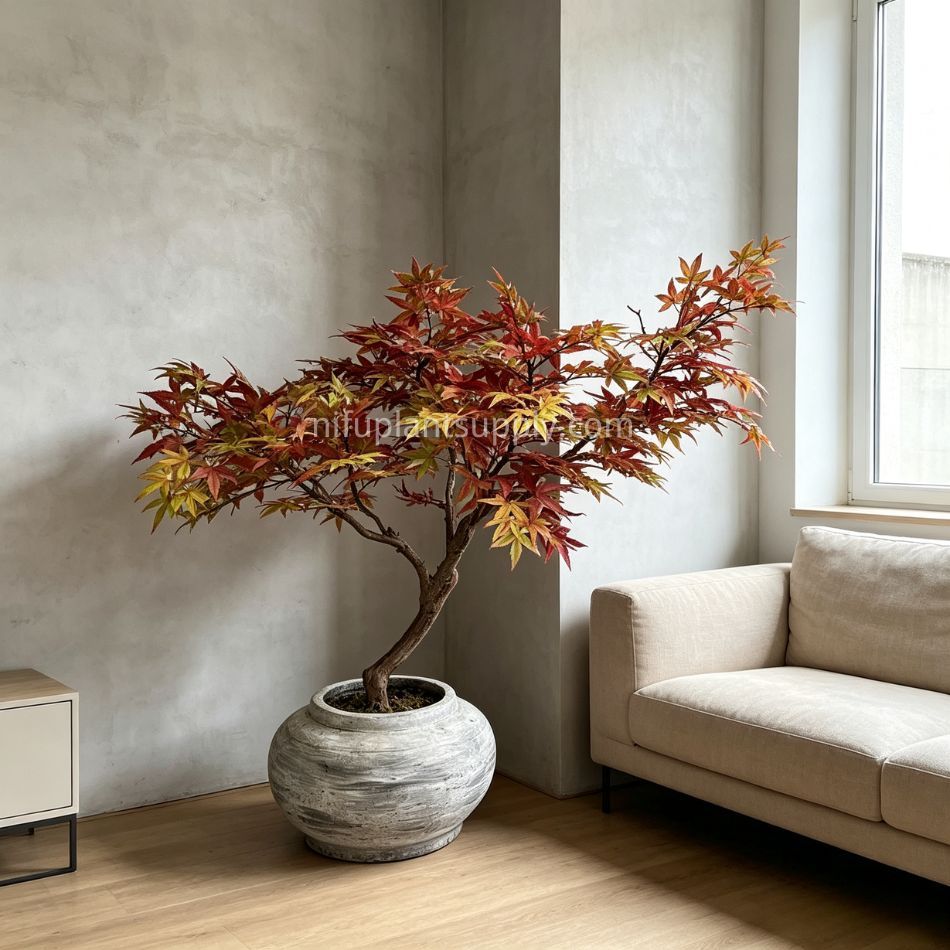 85CM Highly Realistic Artificial Maple Bonsai Potted Tree for Interior Design,85CM Highly Realistic Artificial Maple Bonsai Potted Tree for Interior Design