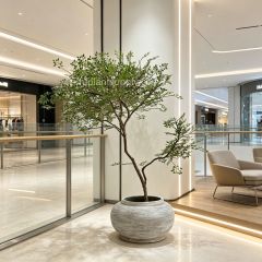 133CM Lifelike Artificial Nandina Potted Tree for Home Decor,133CM Lifelike Artificial Nandina Potted Tree for Home Decor