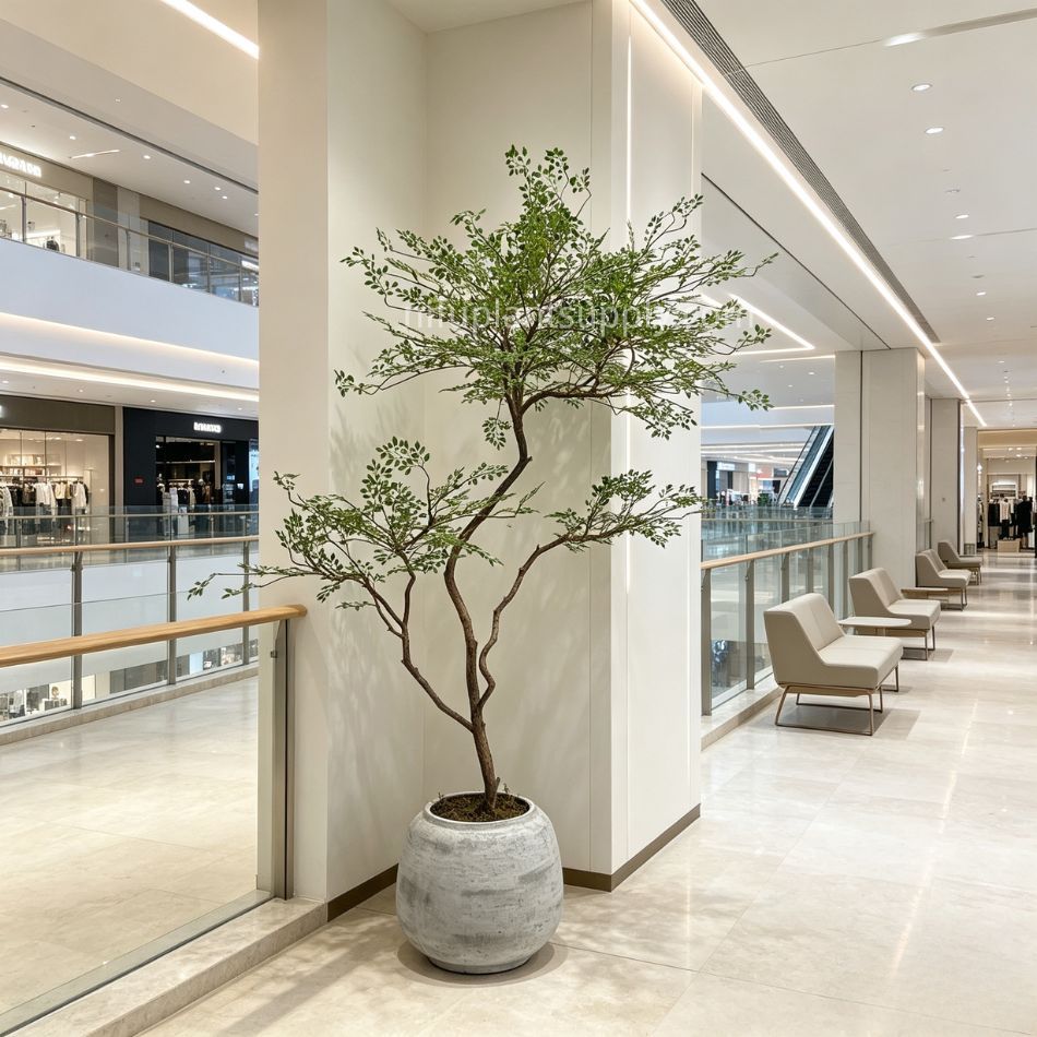 175CM Highly Realistic Artificial Nandina Potted Tree for Interior Design,175CM Highly Realistic Artificial Nandina Potted Tree for Interior Design
