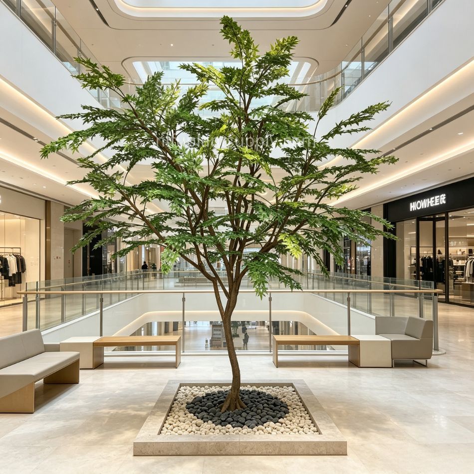 350CM High Simulated Large Artificial Green Maple Tree for Interior Design,350CM High Simulated Large Artificial Green Maple Tree for Interior Design