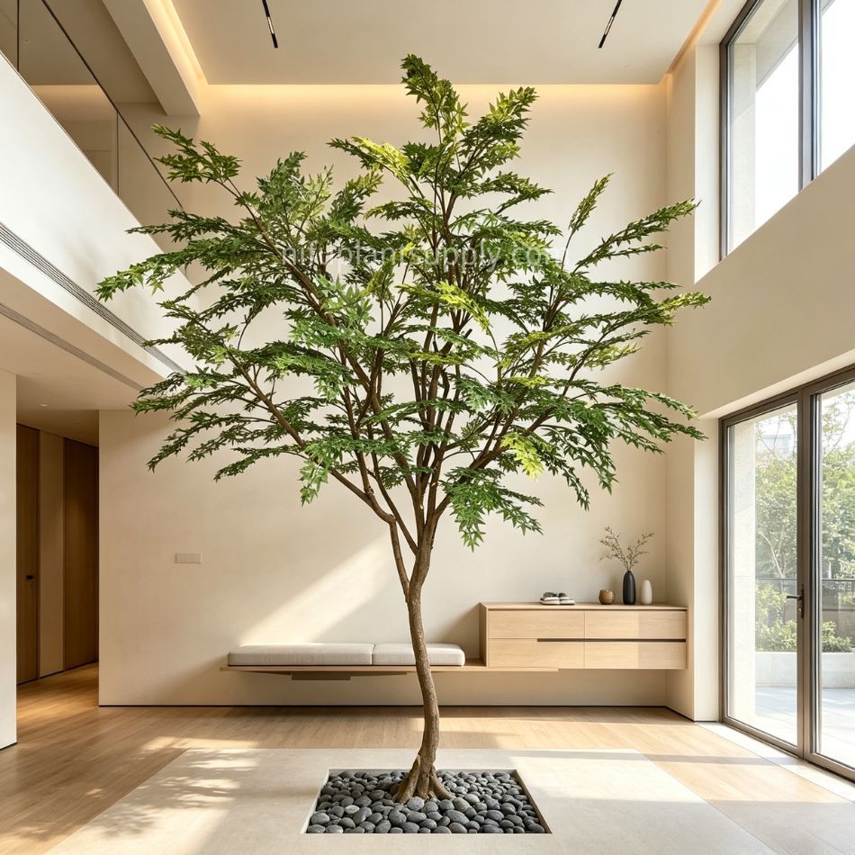 350CM High Simulated Large Artificial Green Maple Tree for Interior Design,350CM High Simulated Large Artificial Green Maple Tree for Interior Design