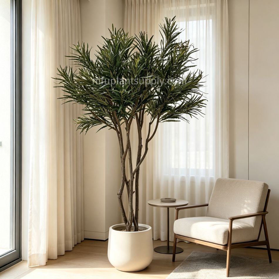 200CM Highly Realistic Large Artificial Pieris Tree for Interior Design,200CM Highly Realistic Large Artificial Pieris Tree for Interior Design