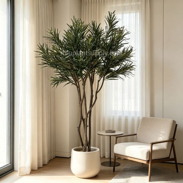 200CM Highly Realistic Large Artificial Pieris Tree for Interior Design,200CM Highly Realistic Large Artificial Pieris Tree for Interior Design