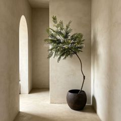 210CM Premium Quality Artificial Mimosa Potted Tree for Interior Design,210CM Premium Quality Artificial Mimosa Potted Tree for Interior Design