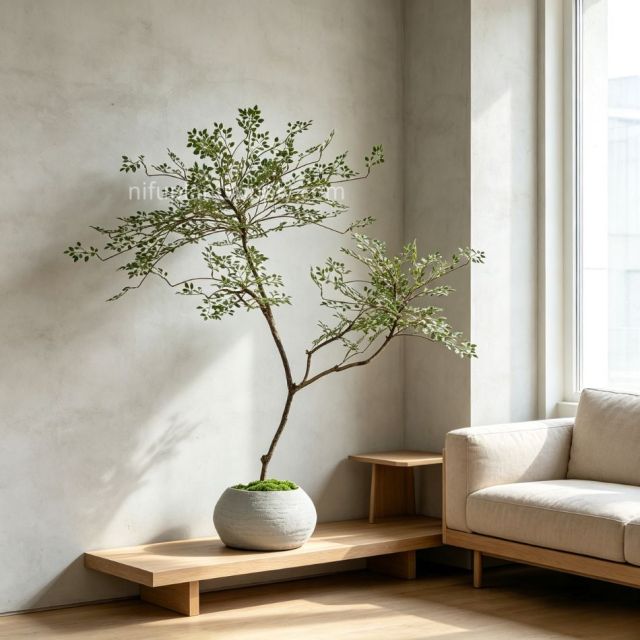 120CM Premium Quality Artificial Stylish Potted Leaf Tree for Home Decor,120CM Premium Quality Artificial Stylish Potted Leaf Tree for Home Decor