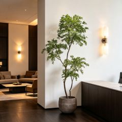 215CM Premium Quality Artificial Potted Maple Leaf Tree for Home Decor,215CM Premium Quality Artificial Potted Maple Leaf Tree for Home Decor