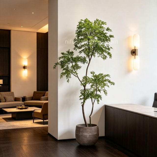 215CM Premium Quality Artificial Potted Maple Leaf Tree for Home Decor,215CM Premium Quality Artificial Potted Maple Leaf Tree for Home Decor